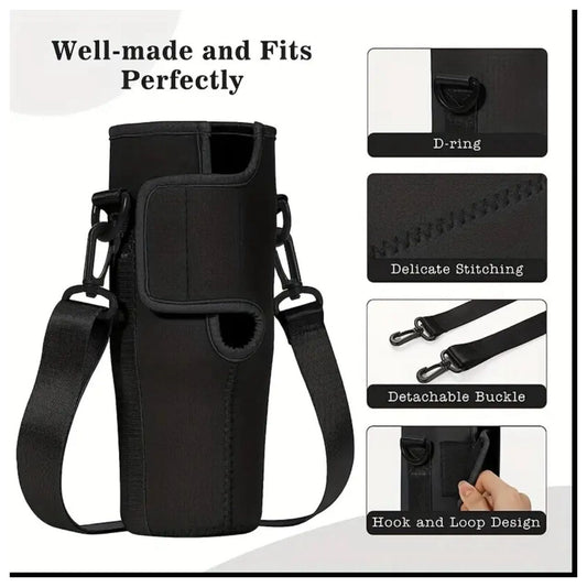 Water Bottle Holder with Detachable Strap