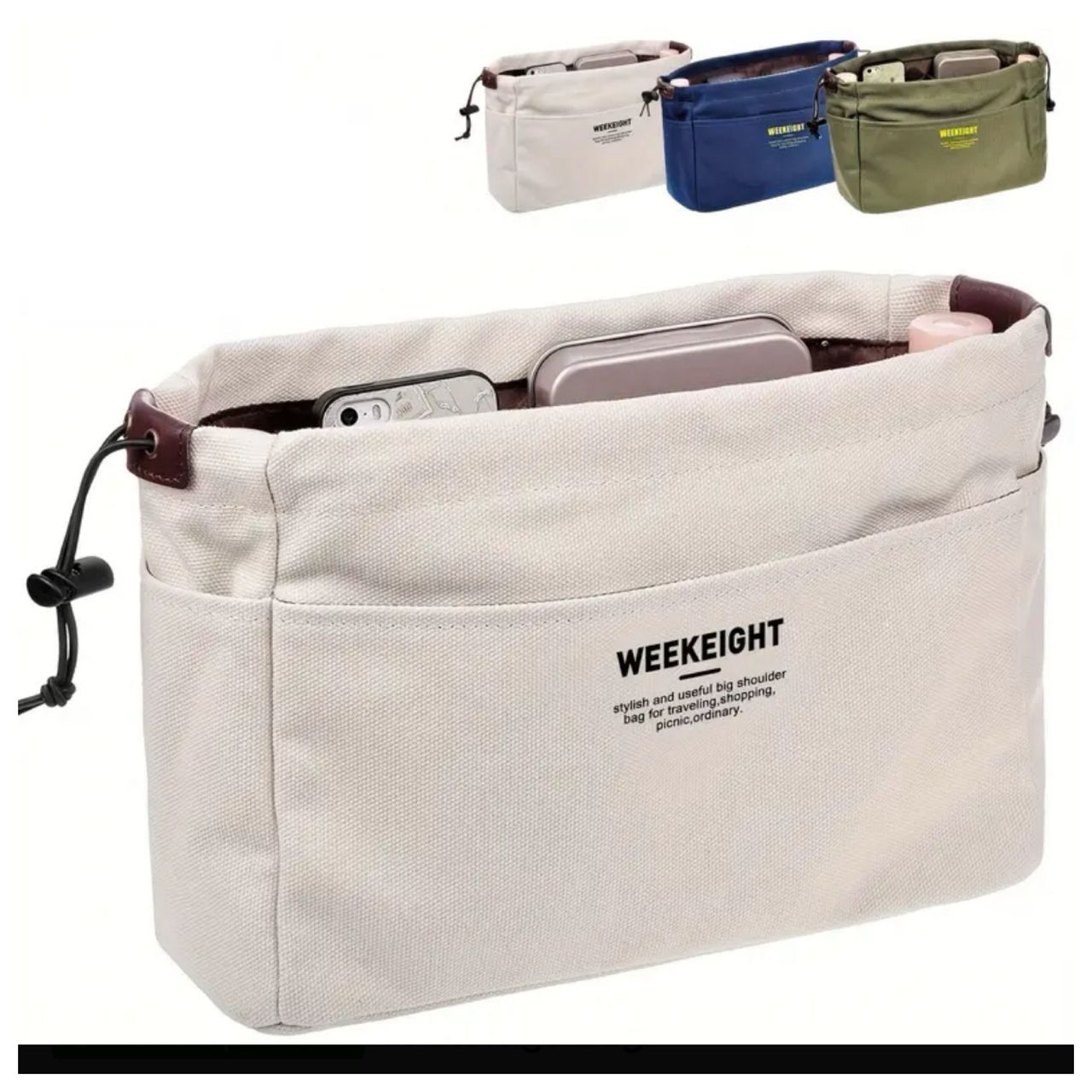 Handbag/ travel/ bag Organiser with pockets